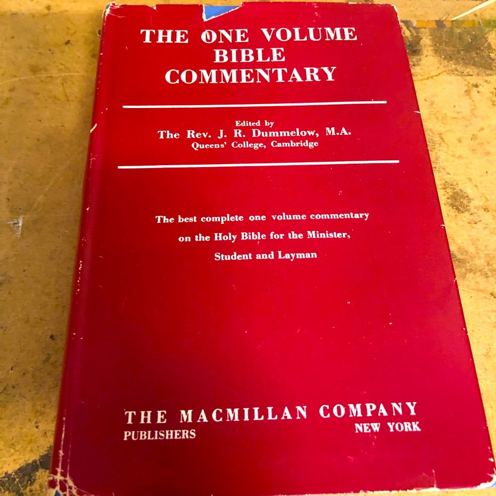 ONE VOLUME BIBLE COMMENTARY By John R. Dummelow - Hardcover